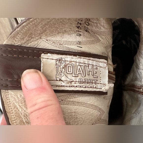 Olathe Boot Co. Brown and Tan Heeled Boots - Picture 8 of 9